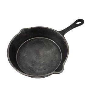 Cast Iron Skillet Double Pour Spout Made In China 6 in Diameter Handle Loop